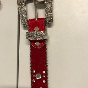 Western Rhinestone Belt - Red hair